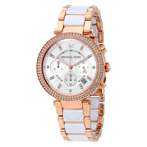 white michael kors watches for women|Michael Kors chronograph watch women.